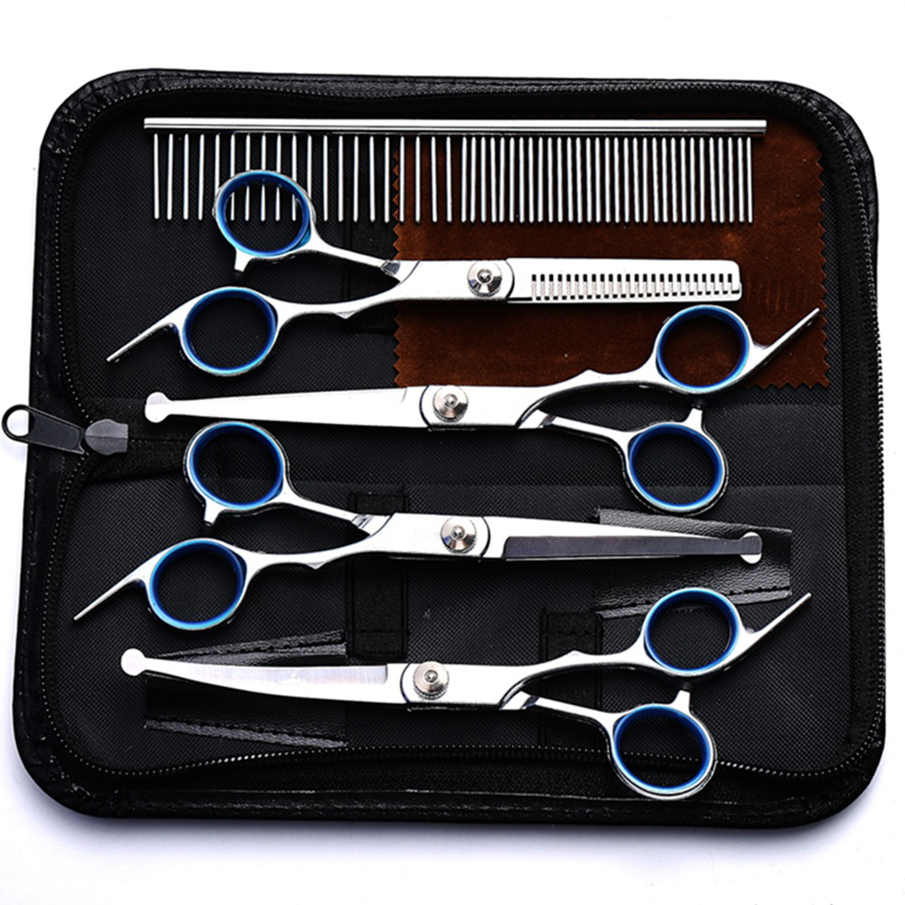 From Home Hair Care - Professionele Hondenverzorgingsschaarset 7 in 1 RVS