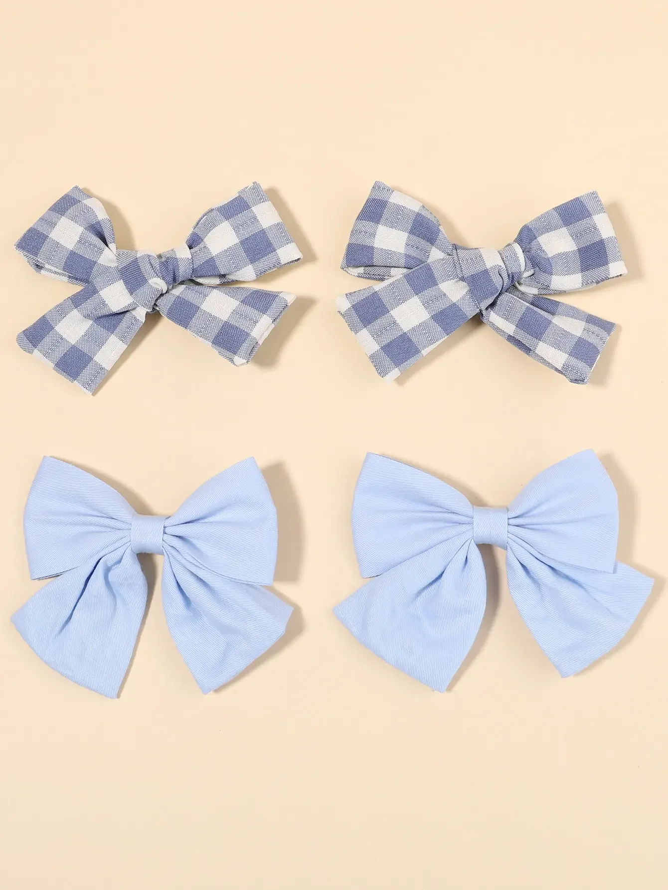 4 stuks/set schattige geruite  - Hair Care For Baby recensie en prijs