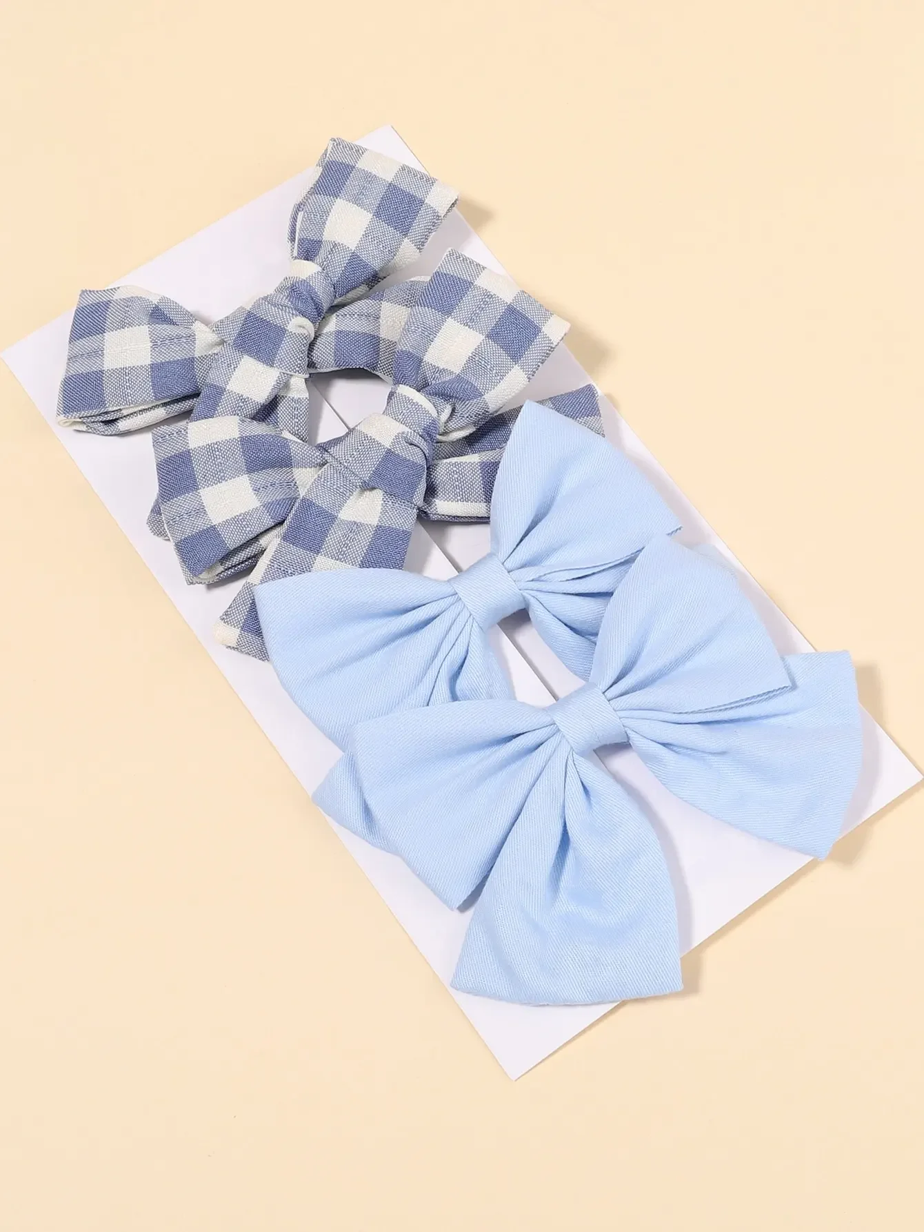 4 stks/set Leuke Plaid Boog Ha - Hair Care For Baby recensie en prijs