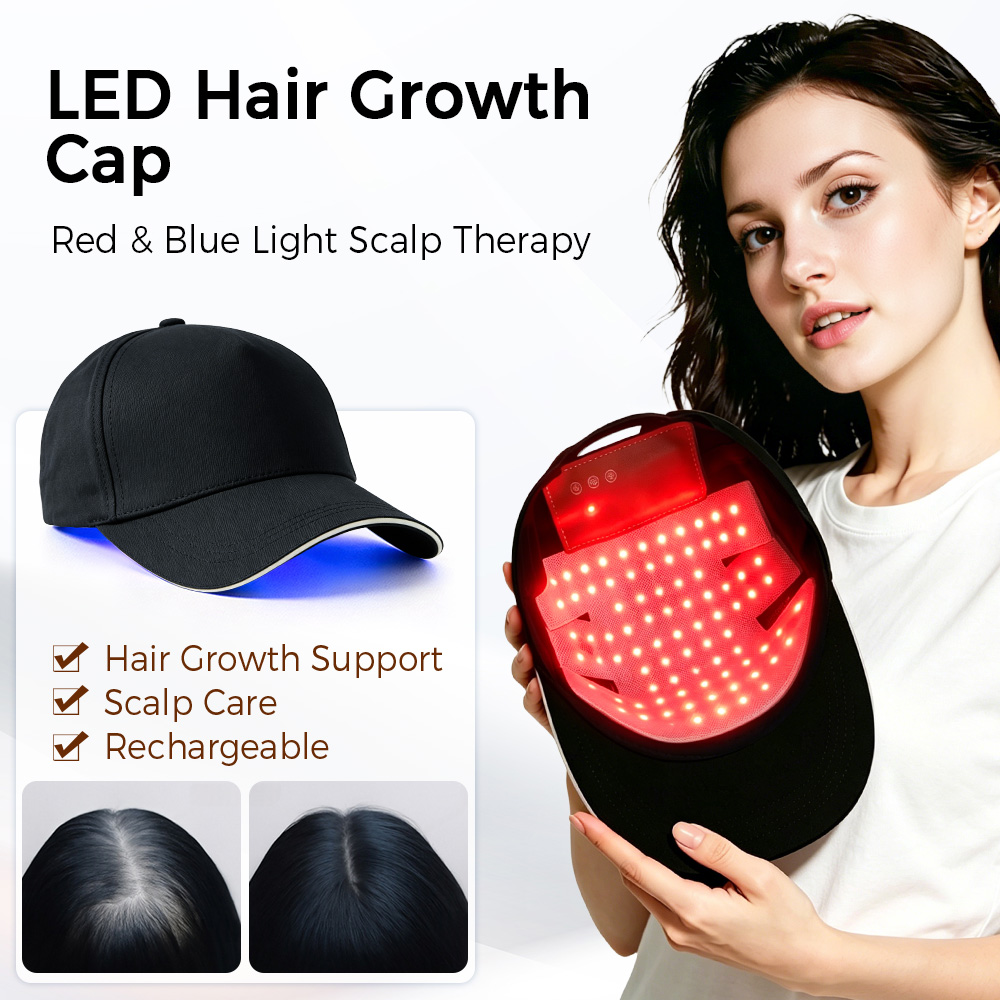 LED Haar Groei Cap Rood Blauw  - Hair Care Basic recensie en prijs